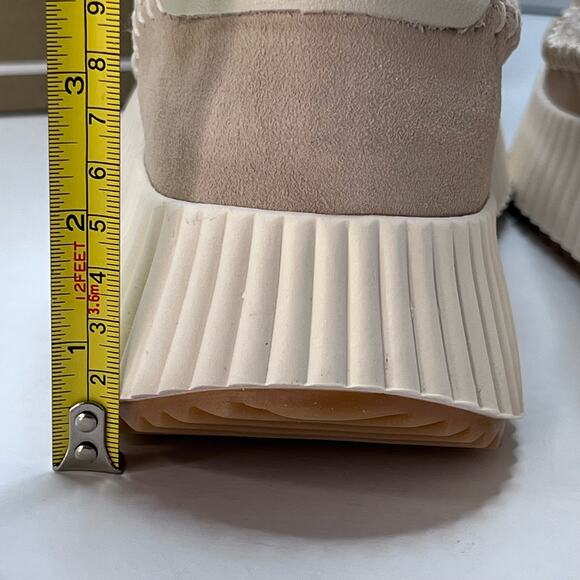 New Dolce Vita Dolan Woven Textile Lace Up Platform Sneaker Cream Women's 8 NWB - Picture 8 of 11